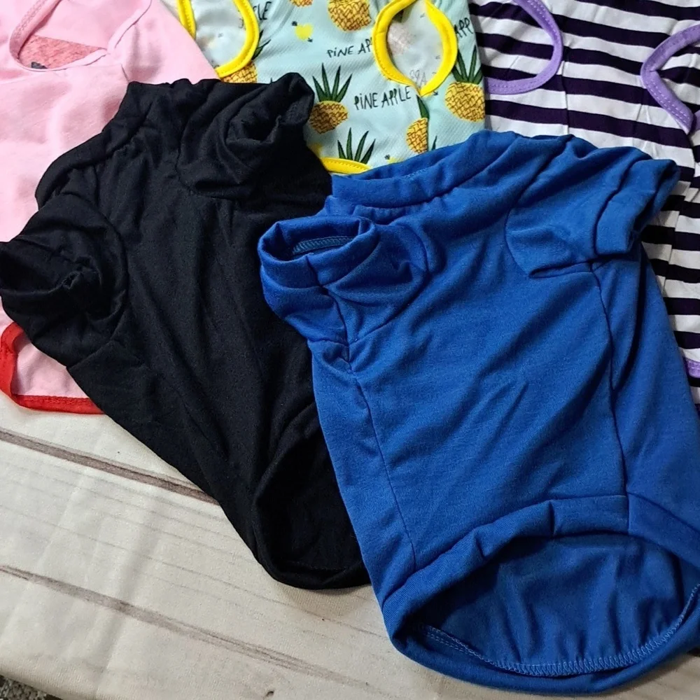 Set Of 5 Dog Or Cat Shirts Size Large See Measurements